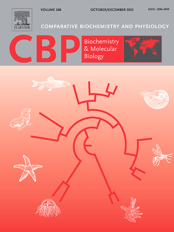 Go to journal home page - Comparative Biochemistry and Physiology Part B: Biochemistry and Molecular Biology